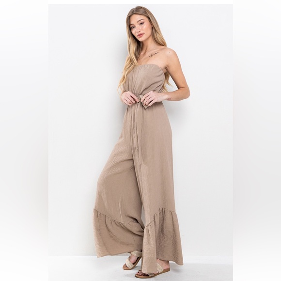 30 Off Shoulder Wide Leg Jumpsuit - Picture 5 of 5
